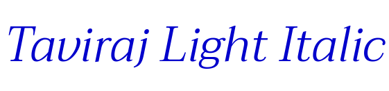 Taviraj Light Italic fonte